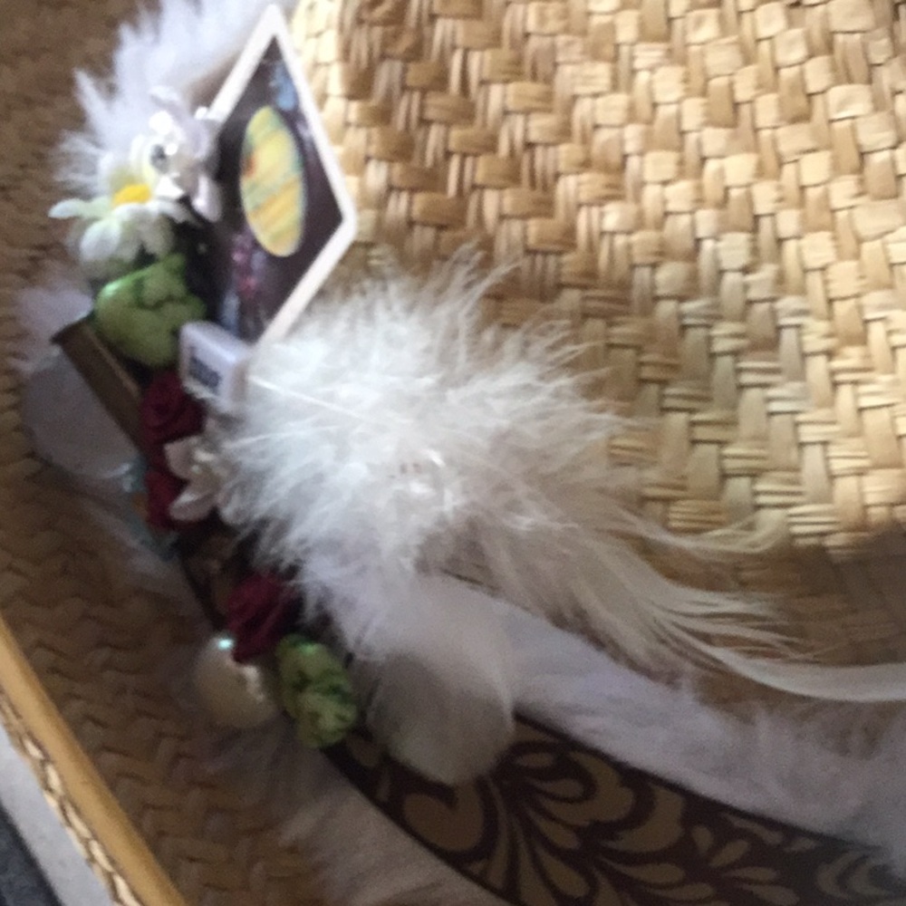 OOAK artisan cowboy hat band feather noon Coachella festival farmer’s market - Picture 3 of 15